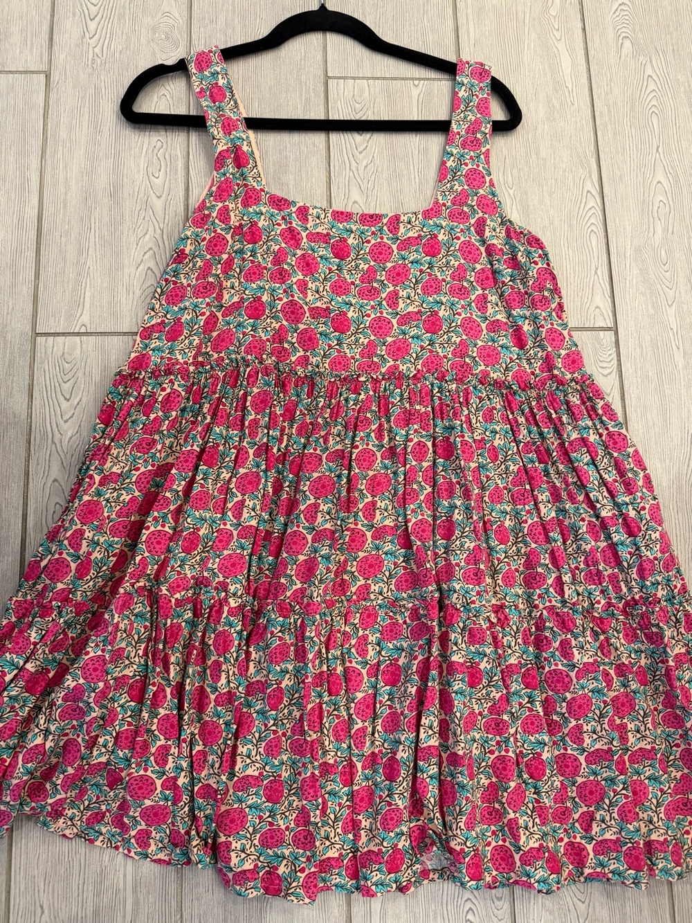 NL Raspberry Floral Print Tiered SunDress